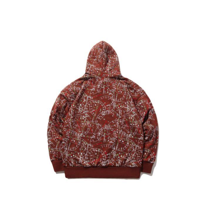 LI-NING Men's Red Flag Graphic Loose Hooded Sweatshirt AWDPB09-2