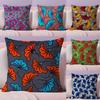 African Style Print Cushion Cover Plush Fabric Soft Double-Sided Printed Sofa Pillow Case Colorfast Home Decor Gift