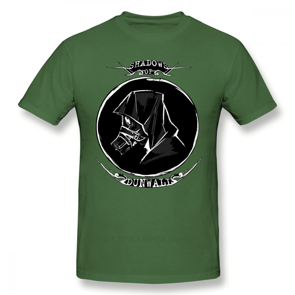 Dishonored T Shirt Black Shadows TShirt Short Sleeve Printed Tee Shirt Mens Cute Beach 100 Cotton Tshirt