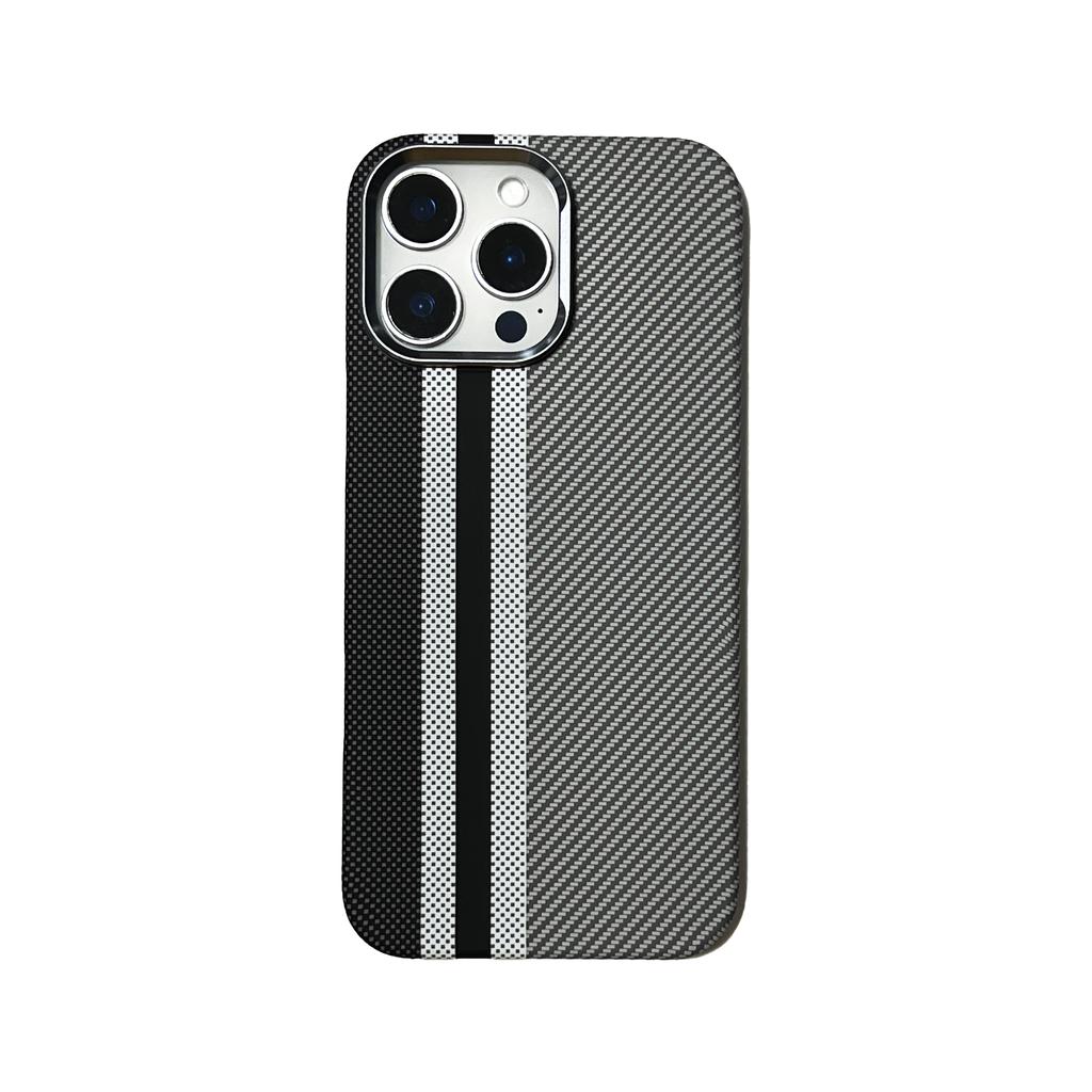 Carbon Fiber Fibre Relief Magsafe Case For iPhone 16 15 14 Pro Max 17 Pro Magnetic Wireless Charging Alloy Lens Shockproof Cover