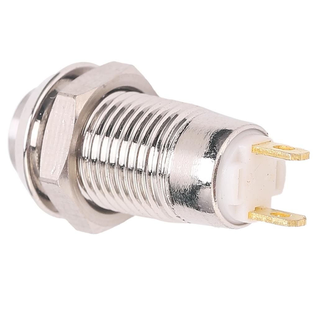 8mm Metalldruckknopfschalter Wasserdichter selbstsichernder Startschalter 3V (Ohne Licht)