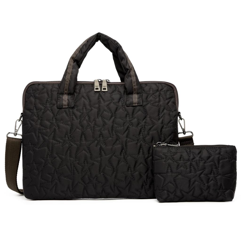 in Magazine PC Stylish Tote Computer 13 14 PC For Commuting to Work or School Includes Power Cord Storage Star Pattern Easy to Carry 121007 [Guscio