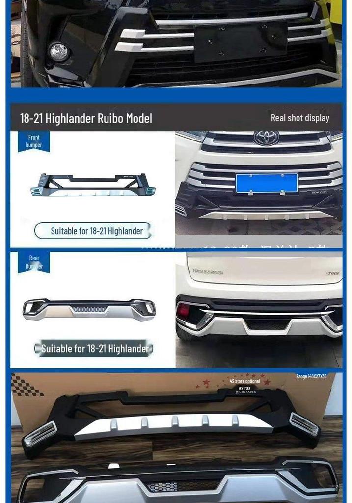 Toyota Highlander 2018-2021 Front Bumper Guard & Body Kit