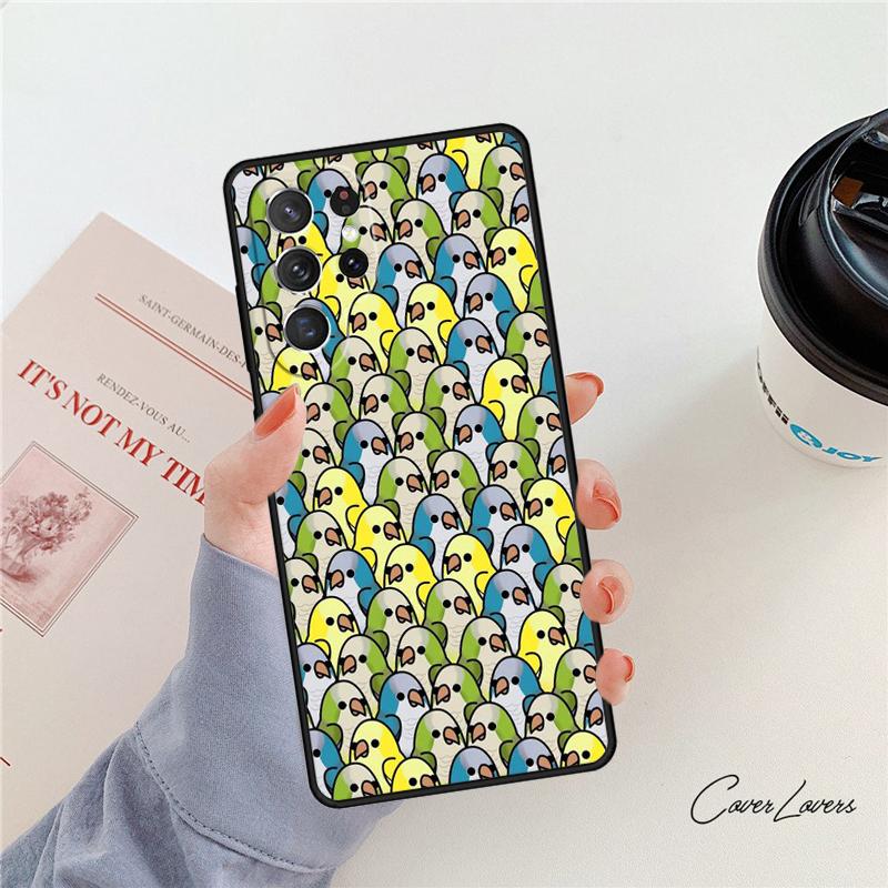 

Parrot Birds Cockatiel phone case For Samsung Galaxy S24 S25 S23 S22 Ultra Note 10 20 Plus S20 S21 FE Cover Note10 Pro(Plus)