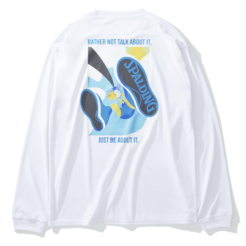 

Spalding Dunk Long Sleeve T-Shirt, White, Size XL, SMT24115