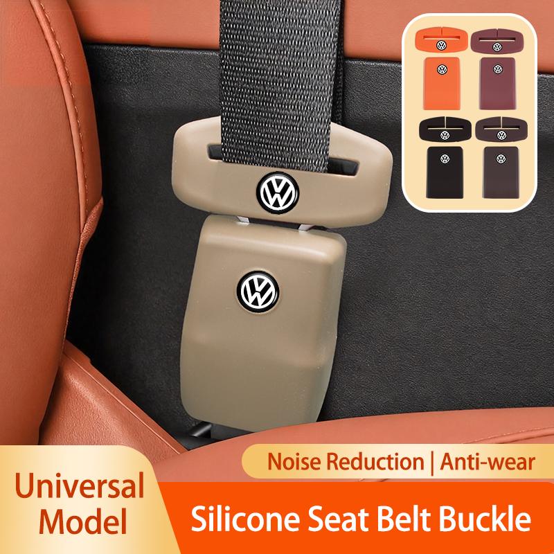ear1 Car Silicone Seat Belt Buckle Covers Scratch-Resistant Protective Covers Car Interior Accessories For VW Golf Polo Tiguan Passat