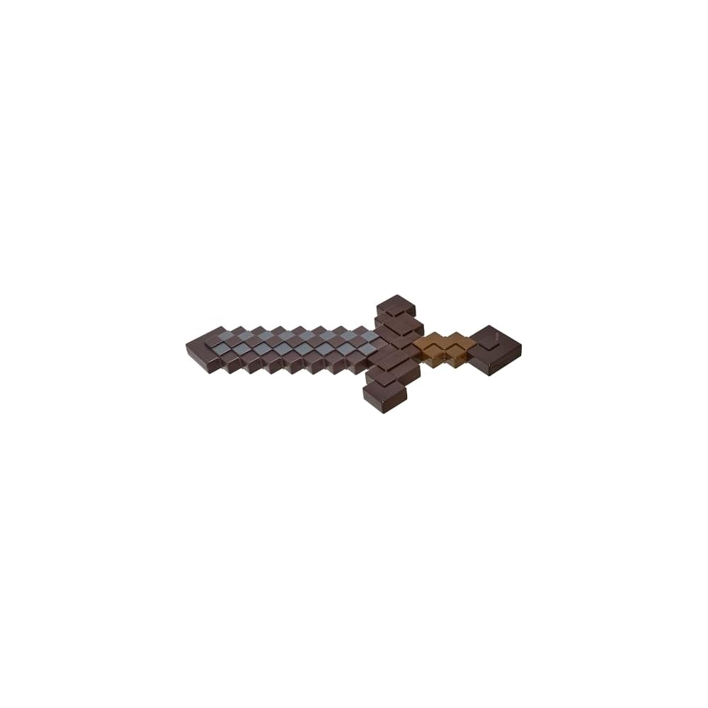 Mattel Minecraft Role Play Netherite Sword Kids Costume Accessory Figure for Ages 6 and Up Brown