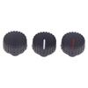 5Pcs Plastic Long Handle Knob Stripes Black Cap 20×18MM Potentiometer Encoder Switch Knob Plum Flower Shaft Inner Hole 6MM