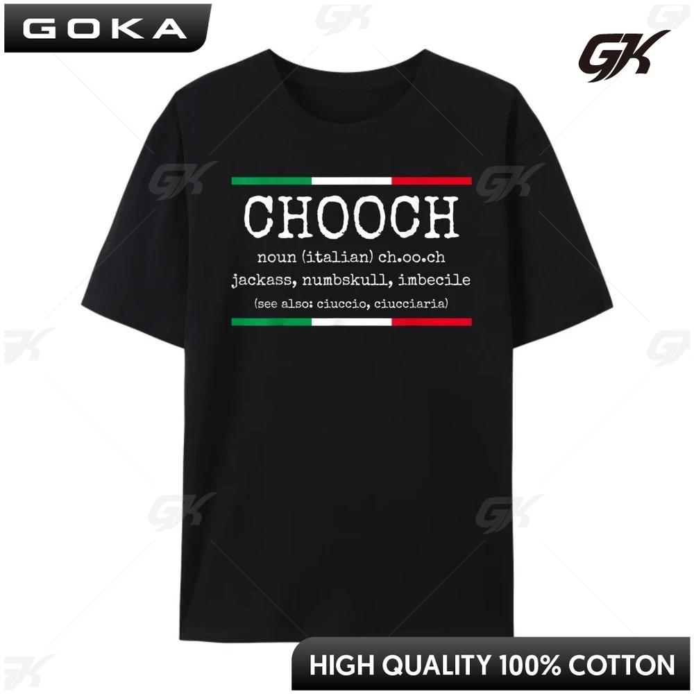 Итальянский сленг Chooch Определение Италия Italia Зелено-белая графическая футболка Мужская одежда Китайский стиль Круглый короткий рукав S