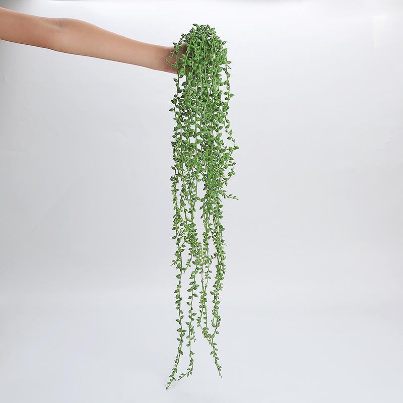 Artificial Succulent Plants for Wall and Home Decor - Hanging Basket with String of Pearls and Tears