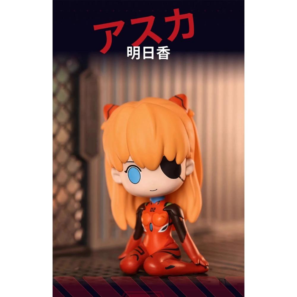 8CM Anime EVA Figure Asuka Langley Soryu Sitting InRows Cloak Ayanami Rei Toy Nagisa Kaworu Model Ikari Shinji Gift Collection