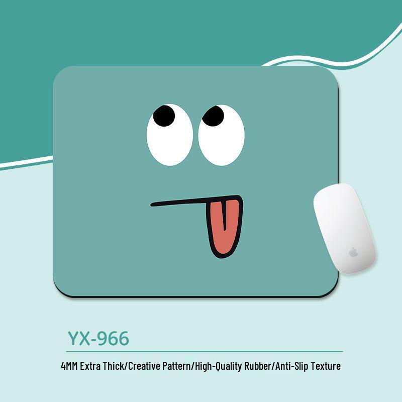 Compact Emoji Mouse Pad with Soft Wrist Rest for Office & Gaming