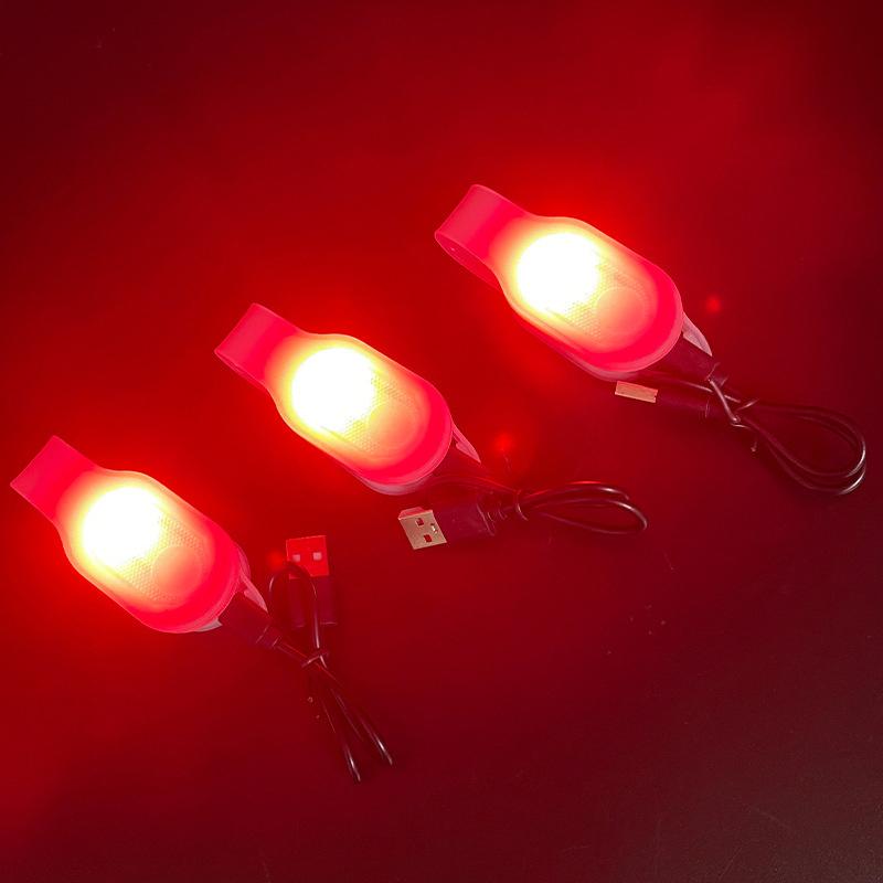 1 Satz Clip-On Fahrradrucksack Warnlampe Mini Wiederaufladbar Magnetisch Silikon LED Sicherheitslicht Für Outdoor Sport Camping Wandern