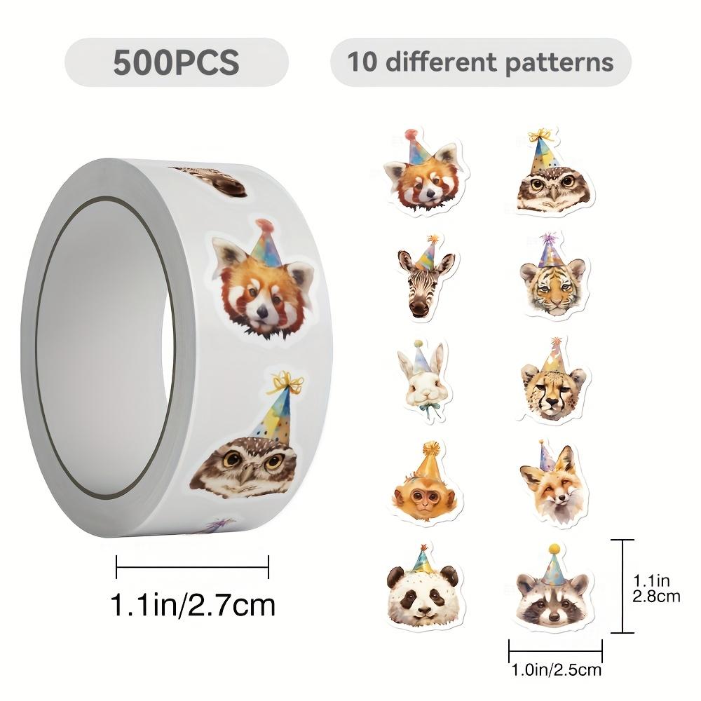 500 Animal Stickers for Mobile Phone Cases, Laptops, Diaries, Refrigerators, Suitcases and Birthday Holiday Reward Gift Decals