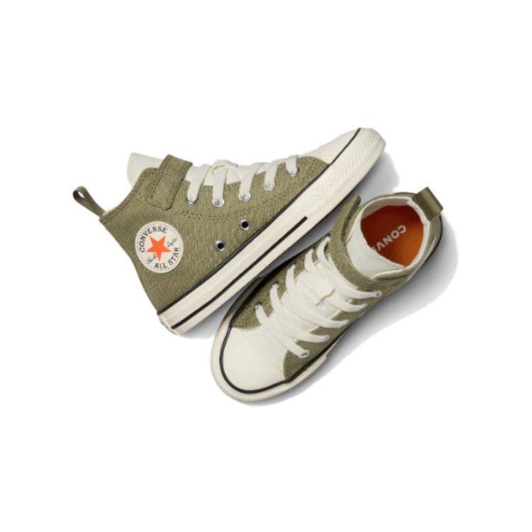 Converse Chuck Taylor All Star Round Tip Cushioning, Wear Resistant High top Kids Canvas Shoes Green A06368C