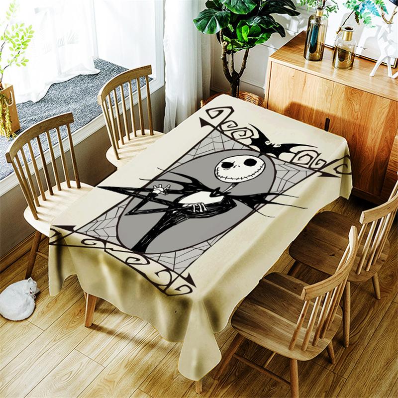 Halloween Kürbis Laterne Tischdecke Schädel Muster Für Kinder Polyester Komfortable Wasserdichte Tisch Tuch Abdeckung Für Home