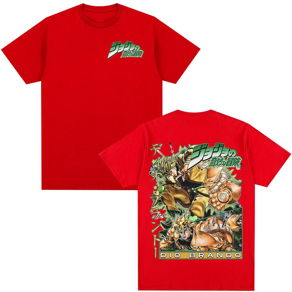 Anime JoJo Bizarre Adventure Tshirt Dio Brando Graphic Tshirts Men Women Fashion Casual Oversized Short Sleeves T Shirt Tops