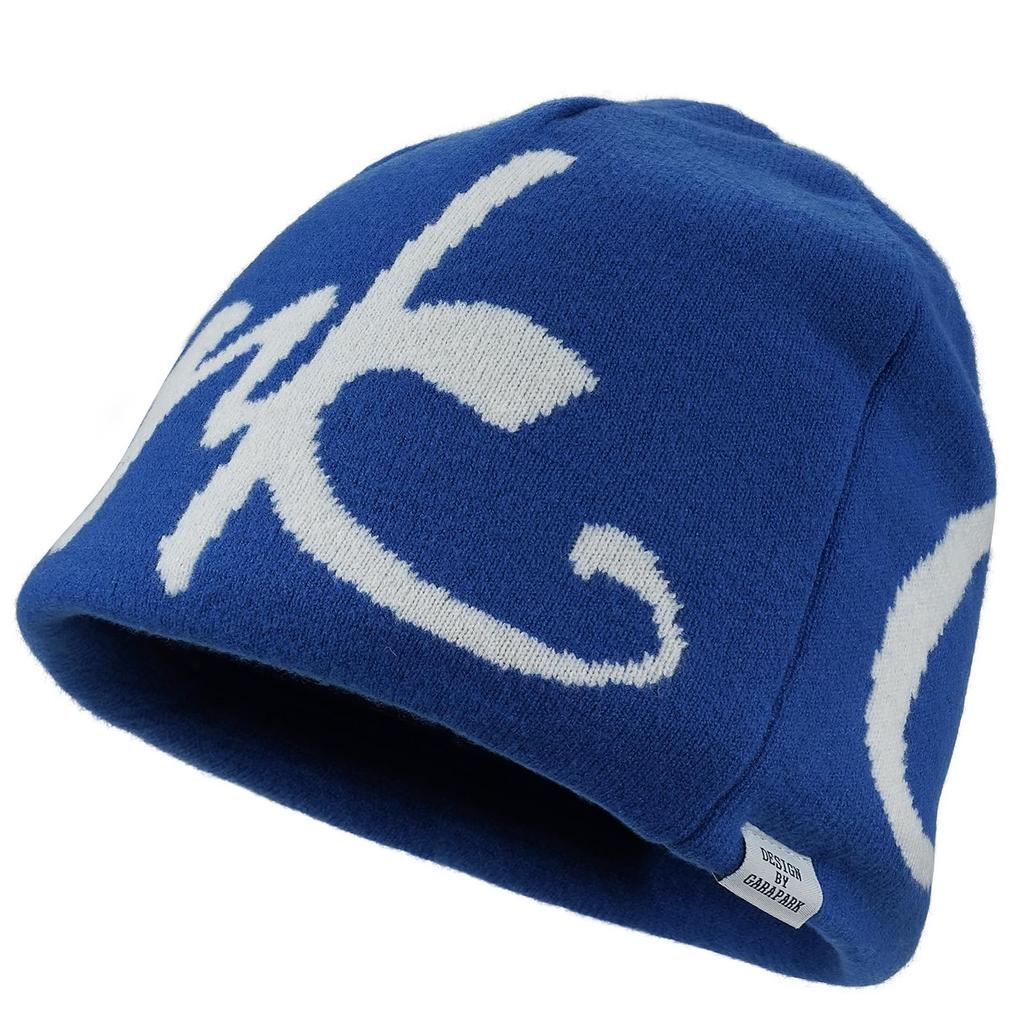 Clape 3D Beanie Hat 55-60cm Blue Double Layer Thermal Stretch Knit Cap JR-HKN02