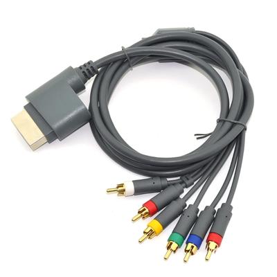 Replacement 180cm AV Audios Video Cable for 360 Component Composite Cable Cord Repair Part Gaming Accessories