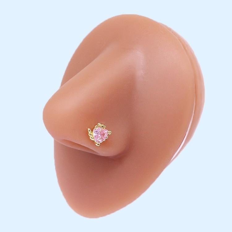 

20 калибра крест носа пирсинг для ногтей квадратный циркон овальный циркон из нержавеющей стали пирсинг носа украшение пирсинг носа ювелирные изделия