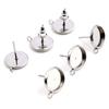 ( Kein Verblassen ) 6mm 8mm 10mm 12mm 20 Stück Edelstahl Vertikal hängende Ohrstecker, Ohrstecker Rohling/Basis, Passend für 6-12mm Cabochons,