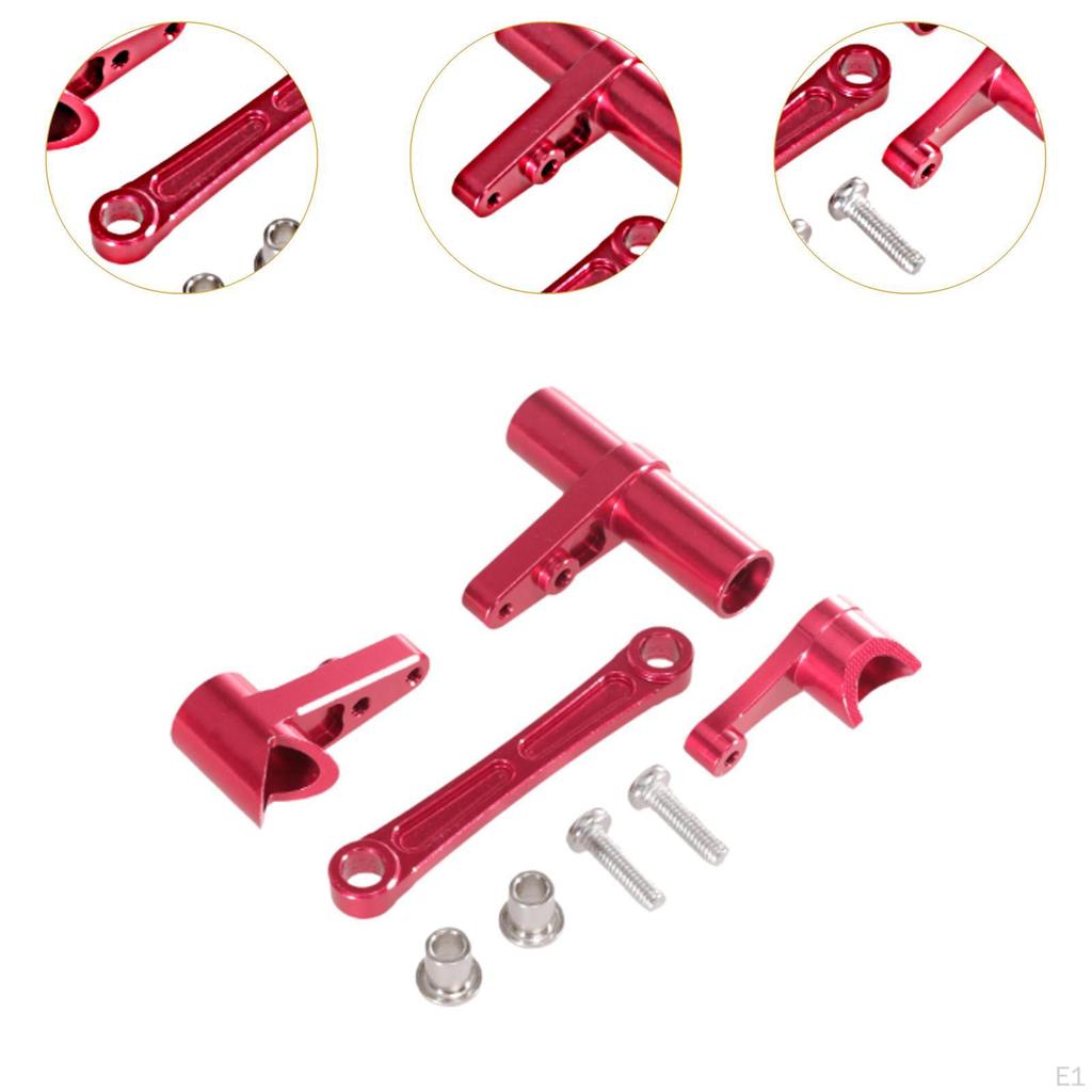 RC Car Steering Assembly Kit Parts Stylish Metal Fittings Upgrade Part for 1/10