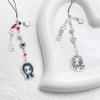 Creative Phone Chain Vintage Gothic Beaded Mobile Phone Lanyard Retro Cell Phone Charm Keychain Backpack Decoration
