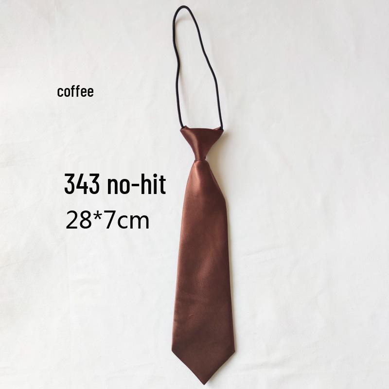 Solid Color Short Pullover with Cute Tie for Women & Children - Casual Uniform Accessory