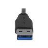 Slim Micro USB 3.0 Cable - STARTECH - 1 M - Left Angle - Black