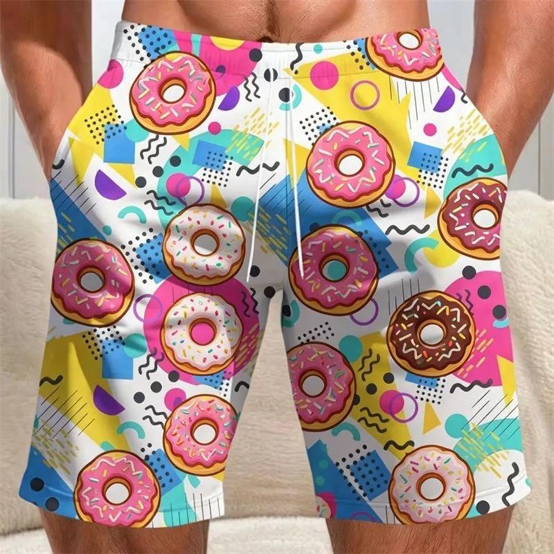 Summer Men's 3D Printed Beach Shorts Fashion Versatile Trend Breathable Casual Vacation Style