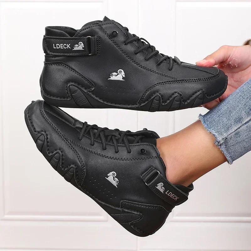 Damen Reiseschuhe Modisch Street Retro Langlebig Wasserdicht Weichsohlige Schnürschuhe Hohe Qualität Rutschfest Wanderstiefel