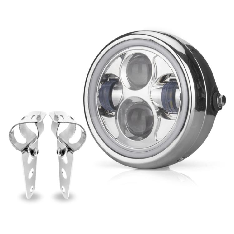 6,5" Motorrad LED Runder Scheinwerfer Fern-/Abblendlicht Zusatzscheinwerfer Lampe