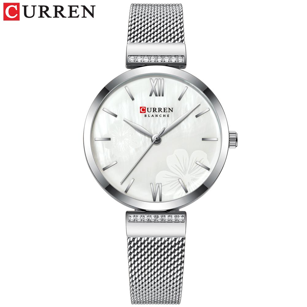 New CURREN Women Watch Waterproof Silver Ladies Wristwatch Top Brand Female Wrist Watches Girl Clock Relogio Feminin