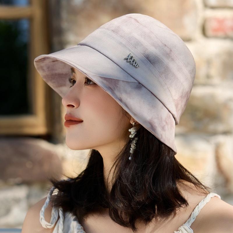 Mother Elegant Organza Sunscreen Basin Hat Outdoor Breathable Sunshade Sunscreen Hat Fashionable Versatile Bucket Hat