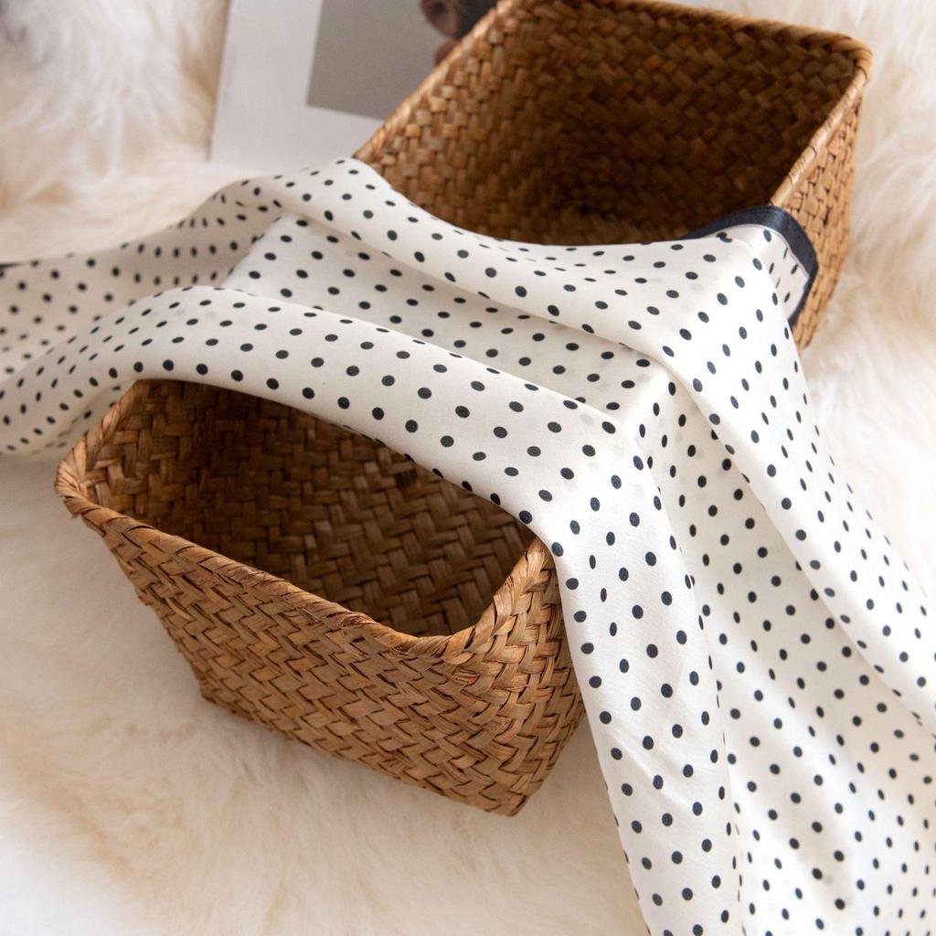 New Polka Dot Mulberry Silk Scarf for Women - Versatile Summer Gauze Neck Gaiter & Sun Protection