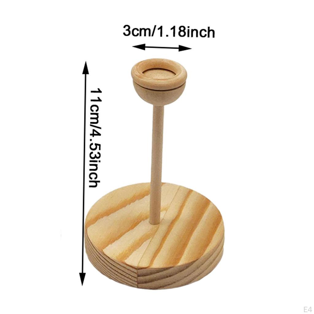 Crystal Ball Display Stand Egg Wooden Stable Baseball Sand Base Sphere Holder for