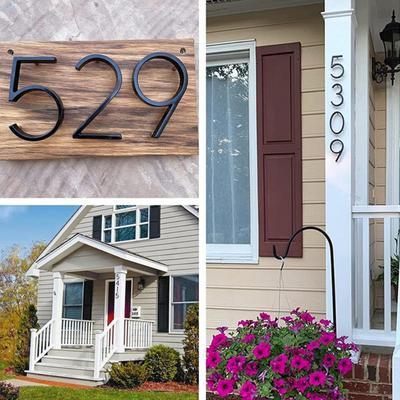 Exterior House Number Outdoor Self Adhesive Letters Apartment Door Numbers Stickers Plate Sign Luxury Address Big House