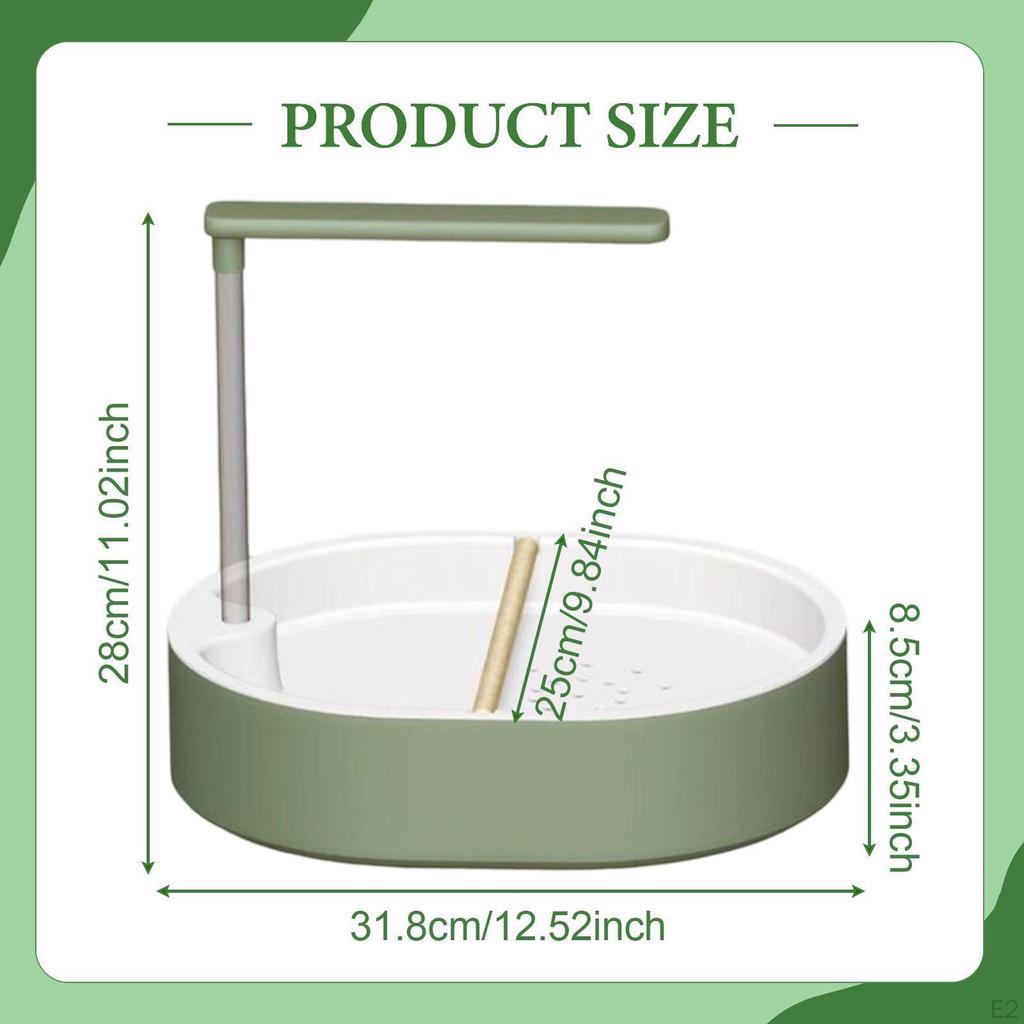 Automatic Bird Bath for Parrots, Indoor Use, Compact, Suitable Grey Medium-sized