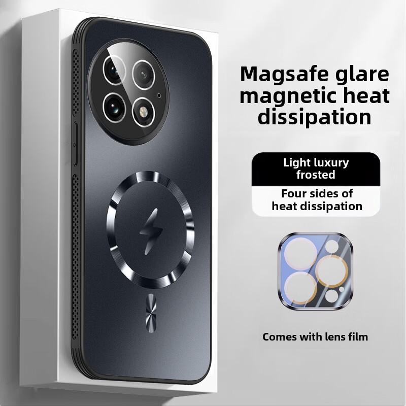Magnetic Adsorption Heat Dissipation Case for OnePlus 13, Car Mount, Anti-Fall Protection