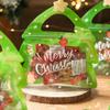10pcs Elk Christmas Tree Shaped Christmas Gift Bags Plastic Candy Pouches  Biscuit