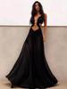 2026 Europäisches & Amerikanisches Elegantes Damen Durchsichtiges Offenes Rücken Langes Kleid