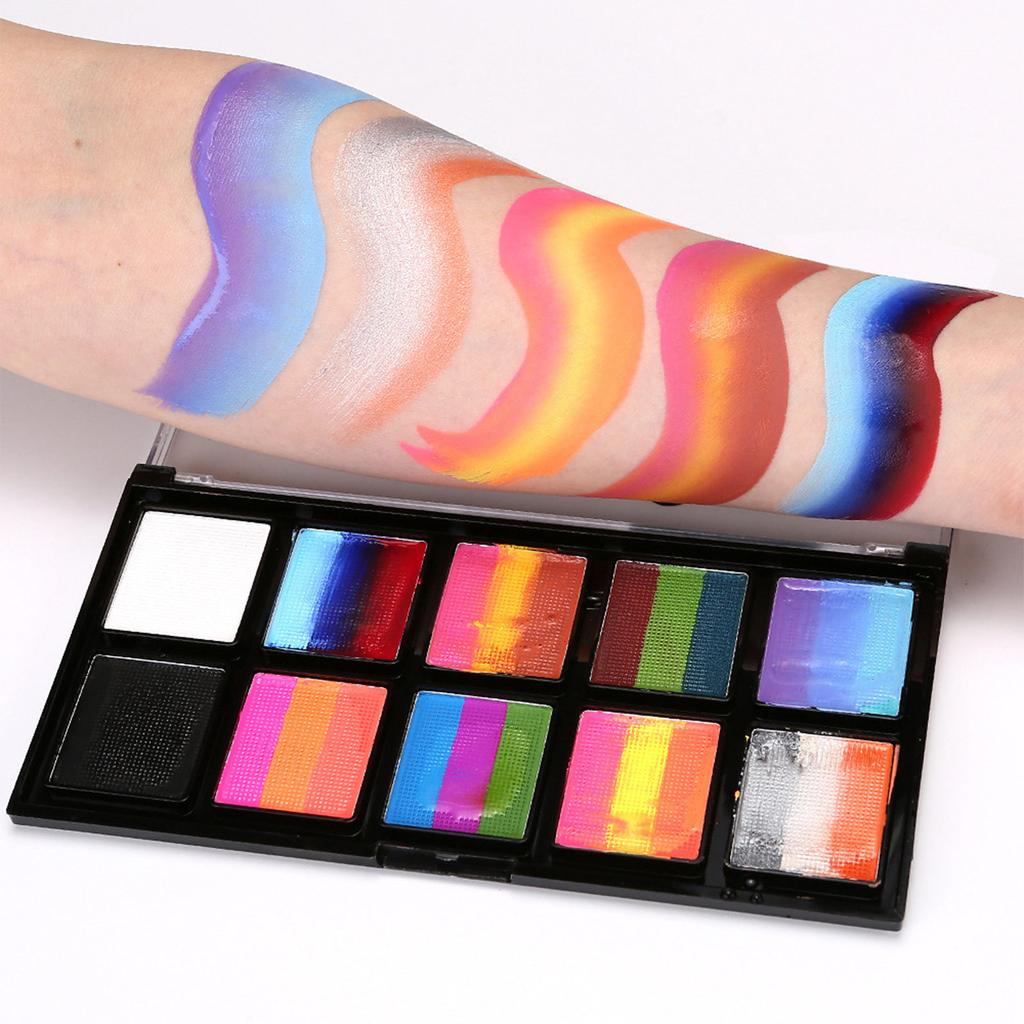Jednobarevná paletka na obličej s štětcem Vysoká pigmentace Bezpečné pro děti a dospělé Přenosný Halloween Vánoční make-up Body art