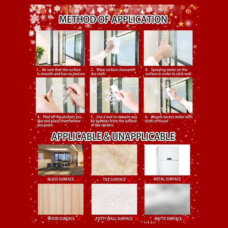 Creative Christmas Decorations, Electrostatic Stickers, Shop Window Decorations, Christmas Decorative Glass Stickers
