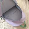 Contrast Color Backpack Women's College Style Lightweight Backpack Cartoon Student Schoolbag