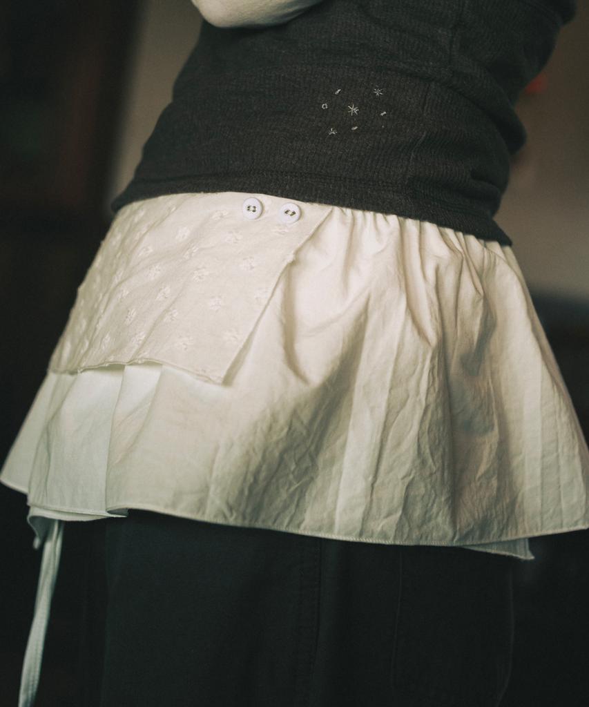 Ohesio Floral Cotton Layered Skirt, White