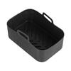 Silicone Air Fryer Pot Tray Food Safe Reusable Square BBQ Barbecue Pad Plate Airfryer Oven Baking Mold Basket Pan For Kitchen