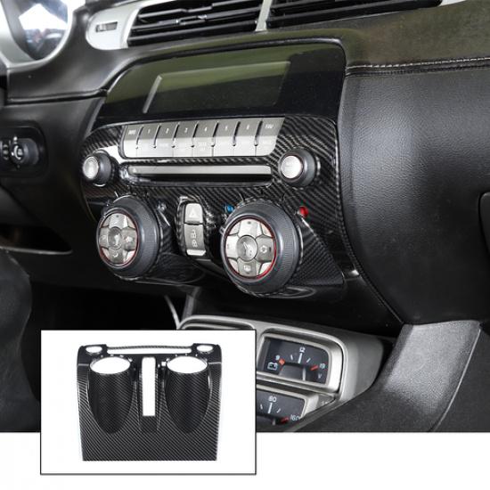 Carbon Fiber Dashboard Center Control CoverTrim For Chevrolet Camaro 2010-2015