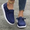 Fashion Women's Casual Sports Shoes Spring New Round Head Front Lacing Cloth Soft Sole Anti-slip Wear-resistant Single Shoes