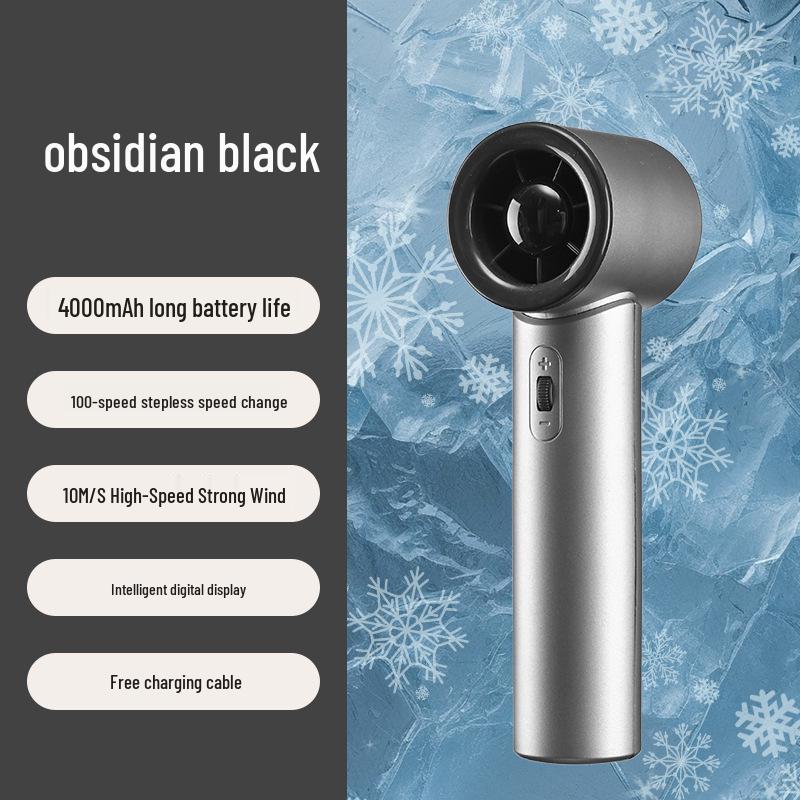 

Turbo Handheld Rechargeable High-Speed Silent Outdoor Fan with Long Battery Life 150.5*44*50 серый