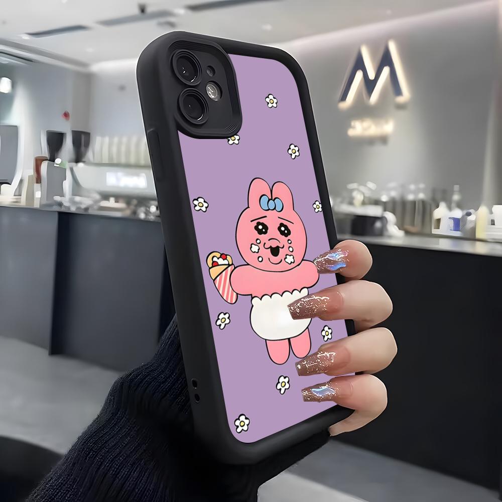 Lustige Opanchu Usagi Handyhülle Für IPhone Air 17 Pro Max 16 E 15 14 Pro Max 13 12 11 Mini Plus Weiche Silikon Schwarze Hülle